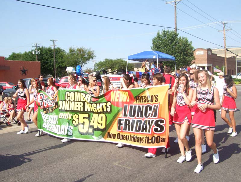 photo of cheerleaders in parade